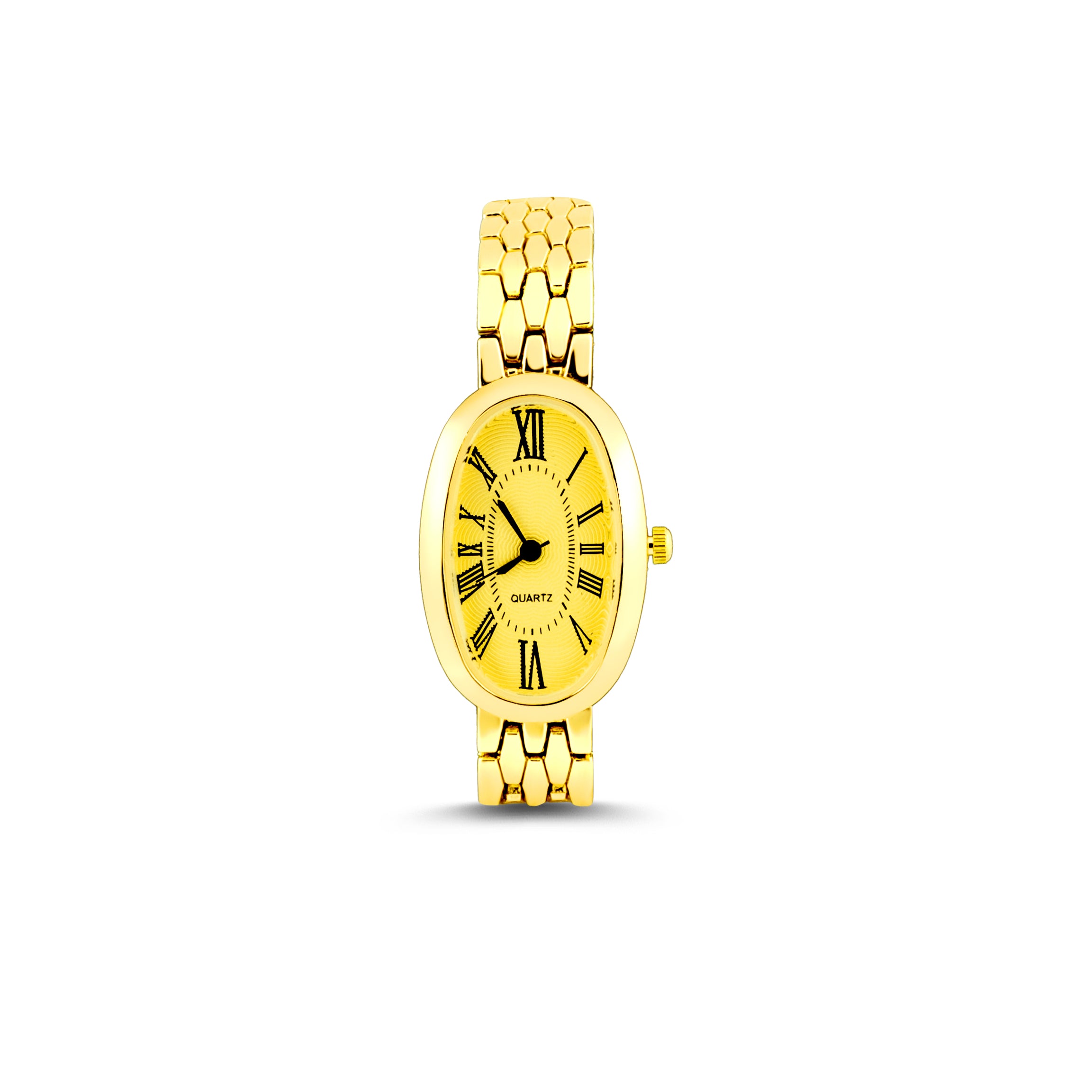 Pulse Oval Kadın Saat, Minimal tasarım Gold Renk (Çelik)