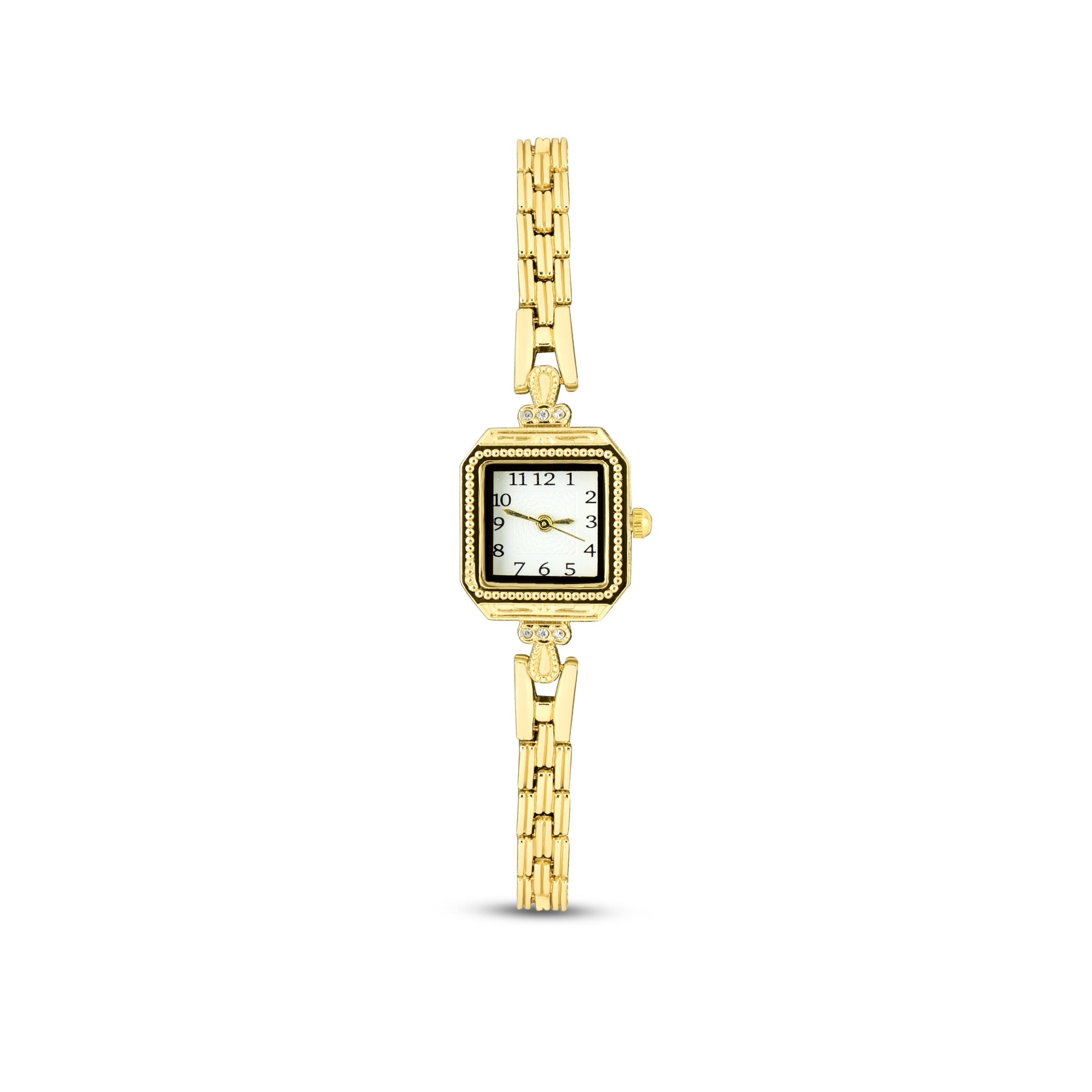 Auréline Kare Model Kadın Saat, Gold-Siyah Renk (Çelik)