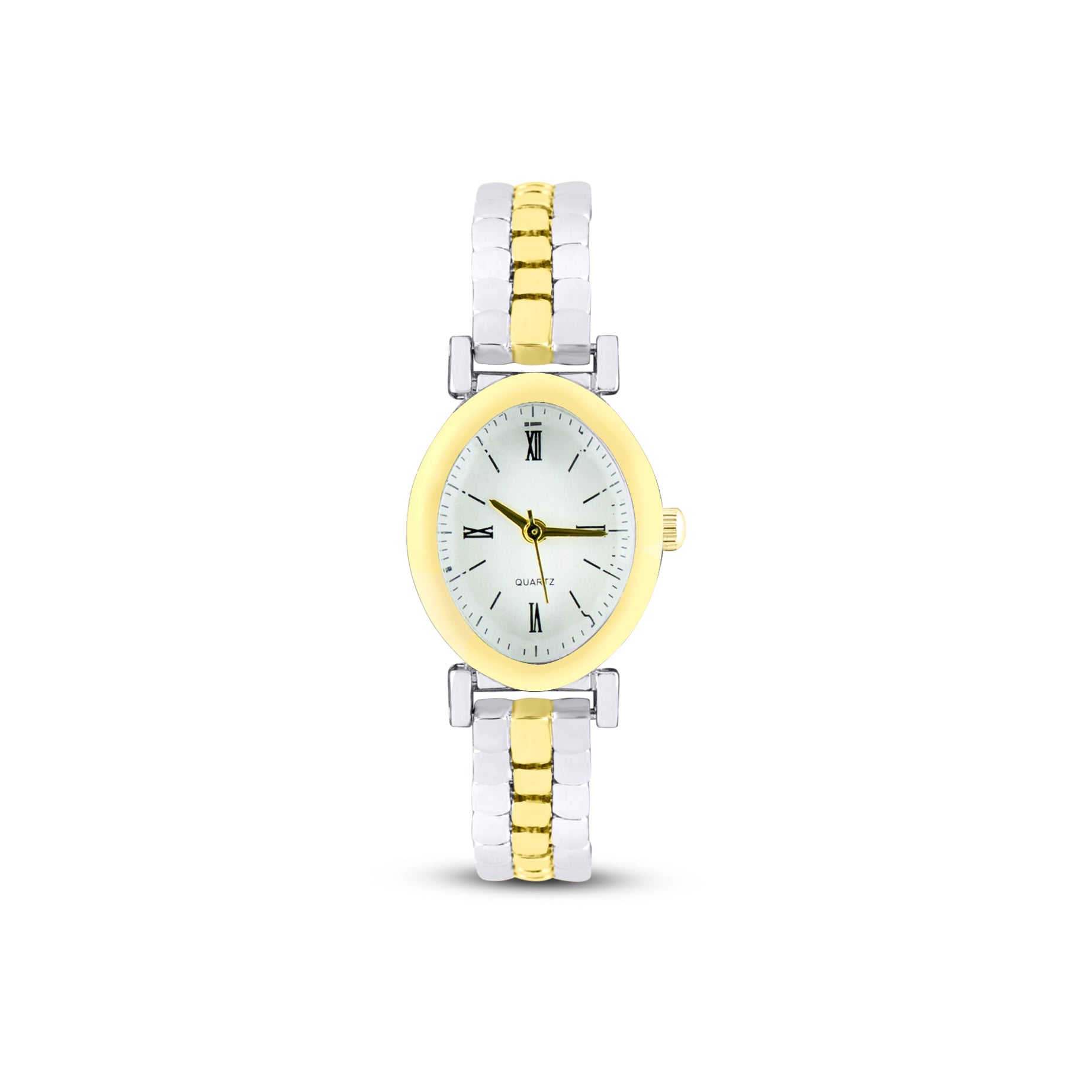 Orlina Oval Model Kadın Saat, Gold-Gümüş Renk (Çelik)