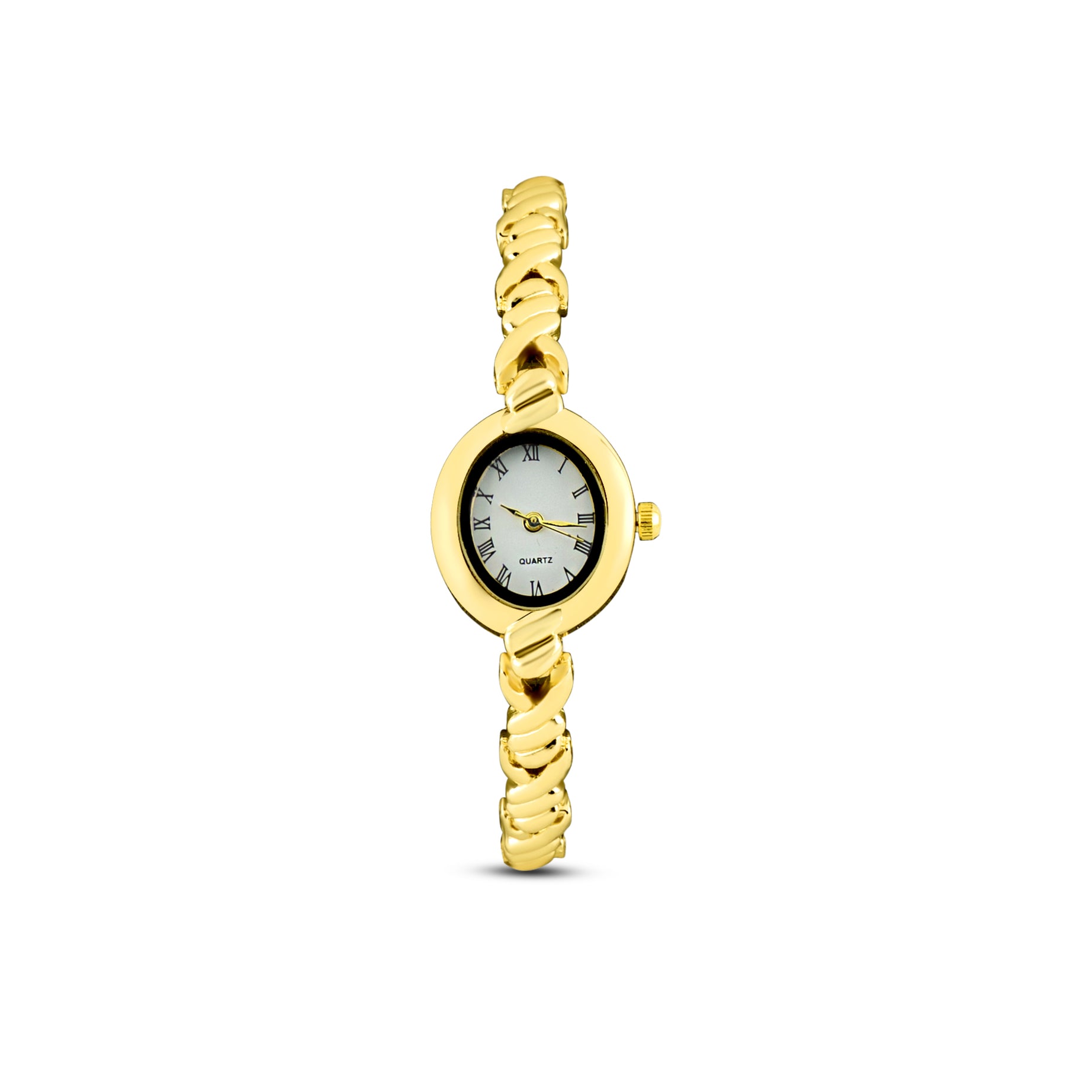 Evana Yuvarlak Vintage Tassarım Kadın Saat, Gold Renk (Çelik)