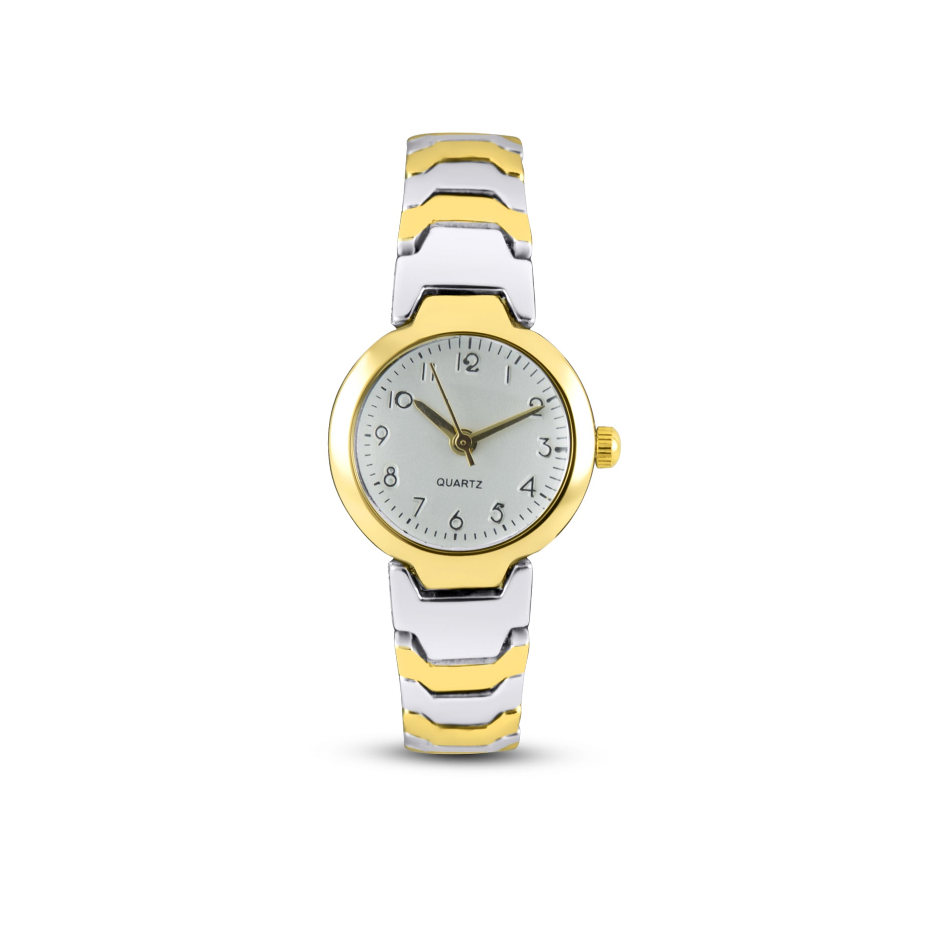 Luretta Yuvarlak Model, Gold-Gümüş Renk Kadın Kol Saati (Çelik)