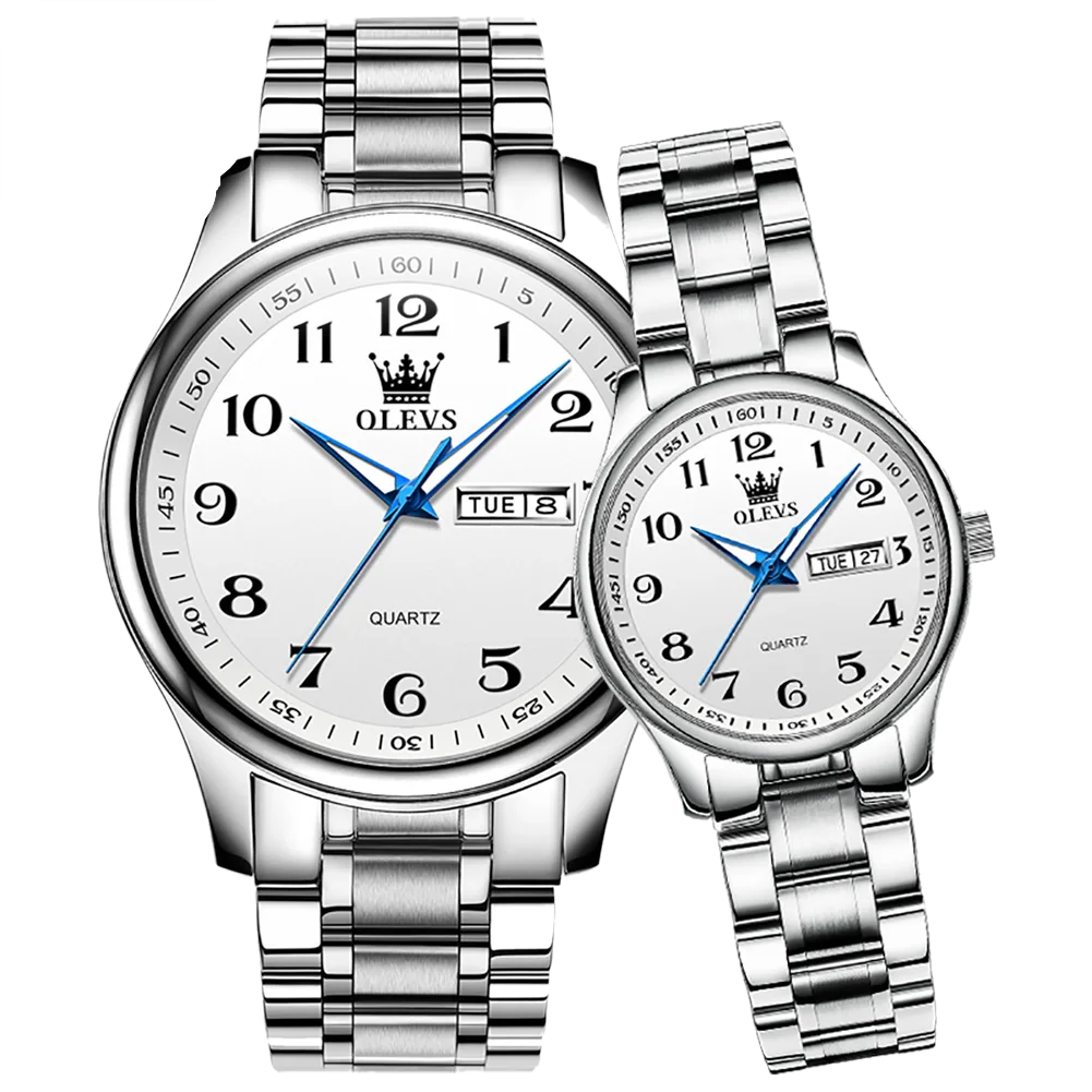 OLEVS Çelik Çift Saati Couple Watch 5567