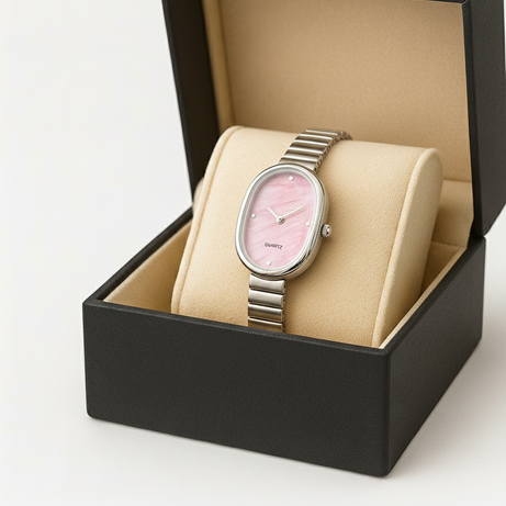 Étoile Çelik Model Kadın Kol Saati, Gümüş (Açık Mor Pearl Kadran)