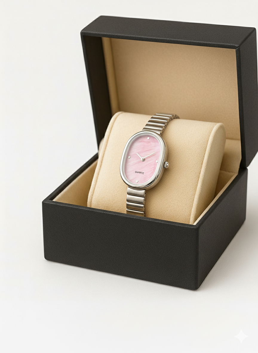 Étoile Çelik Model Kadın Kol Saati, Gümüş (Açık Mor Pearl Kadran)