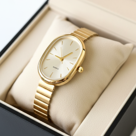 Étoile Çelik Model Kadın Kol Saati, Gold (Beyaz Metalik Kadran)